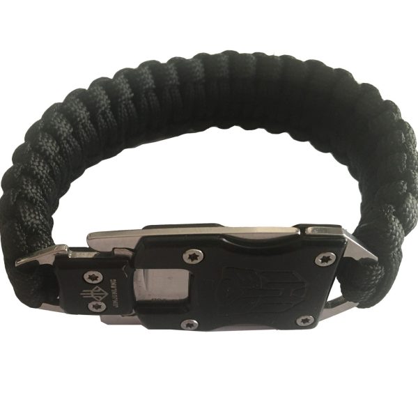 دستبند بقا چاقو فلزی مشکی