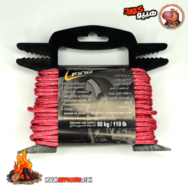 طناب شب نما فینو رنگ قرمز 20متری